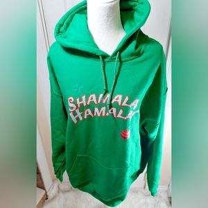 Christmas Hoodie "Shamala Hamala" - Green, Size XL - New with out  Tags